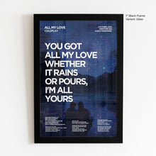 Load image into Gallery viewer, All My Love Lyric Art - Crescent
