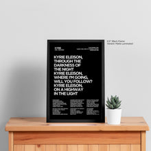 Load image into Gallery viewer, Kyrie Lyric Art - Crescent
