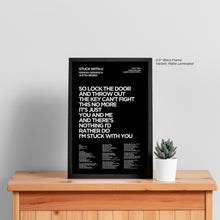 Load image into Gallery viewer, Stuck With U Lyric Art - Crescent
