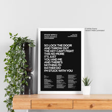 Load image into Gallery viewer, Stuck With U Lyric Art - Crescent
