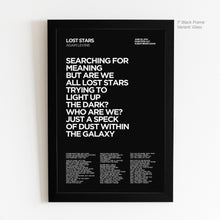 Load image into Gallery viewer, Lost Stars Lyric Art - Crescent

