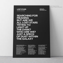 Load image into Gallery viewer, Lost Stars Lyric Art - Crescent
