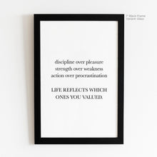 Load image into Gallery viewer, Reflection Of Values Quote Art
