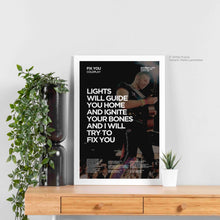 Load image into Gallery viewer, Fix You Lyric Art - Crescent
