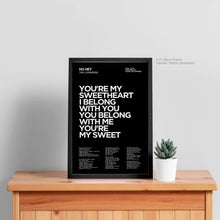 Load image into Gallery viewer, Ho Hey Lyric Art - Crescent
