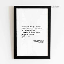 Load image into Gallery viewer, The Subject Tonight is Love - Hafez Quote Art
