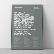 Load image into Gallery viewer, Mirrorball Lyric Art - Crescent
