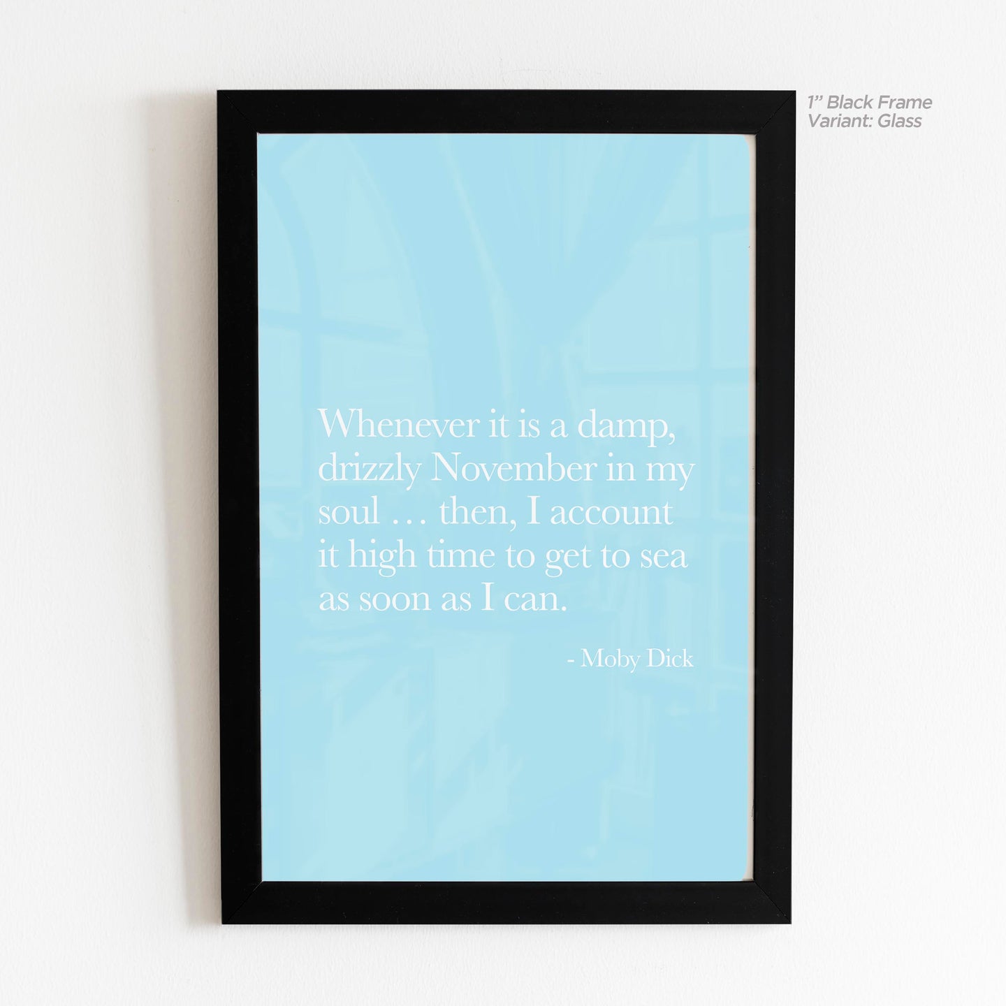 November in My Soul - Moby Dick Quote Art