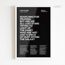 Load image into Gallery viewer, Lost Stars Lyric Art - Crescent
