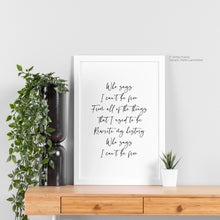 Load image into Gallery viewer, Who Says - John Mayer Quote Art
