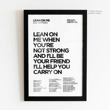 Load image into Gallery viewer, Lean On Me Lyric Art - Crescent
