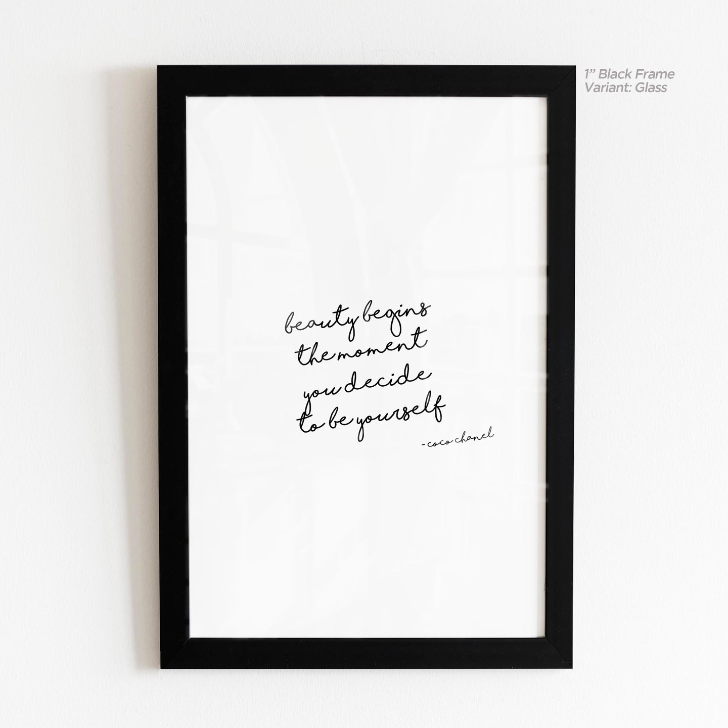 Beauty Begins - Coco Chanel Quote Art