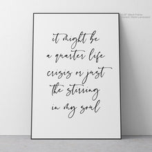 Load image into Gallery viewer, Quarter Life Crisis - John Mayer Quote Art
