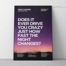 Load image into Gallery viewer, Night Changes Lyric Art - Crescent
