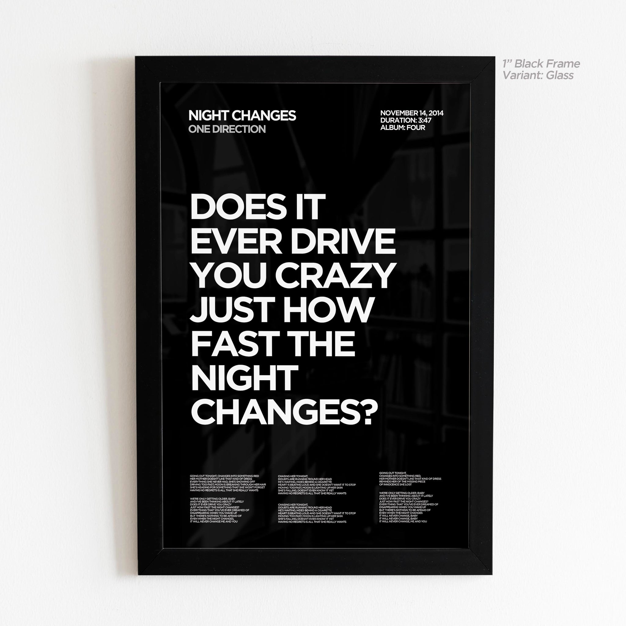 Night Changes Lyric Art