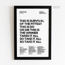 Load image into Gallery viewer, Survival Lyric Art - Crescent
