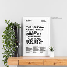 Load image into Gallery viewer, Survival Lyric Art - Crescent
