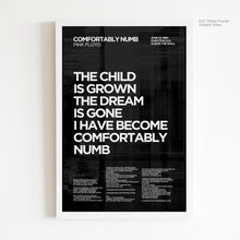 Load image into Gallery viewer, Comfortably Numb Lyric Art - Crescent

