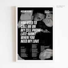 Load image into Gallery viewer, Hotline Bling Lyric Art - Crescent
