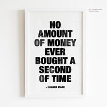 Load image into Gallery viewer, No Amount Of Money - Howard Stark Quote Art
